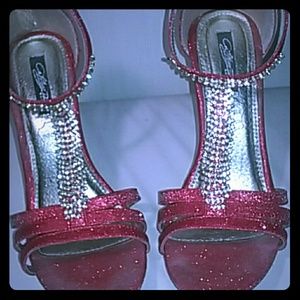 Jeweled red stiletto